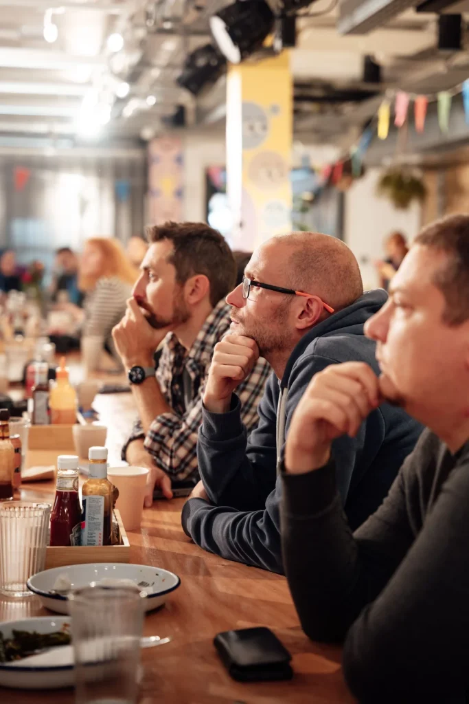 Friends around the table — illustrative product photography